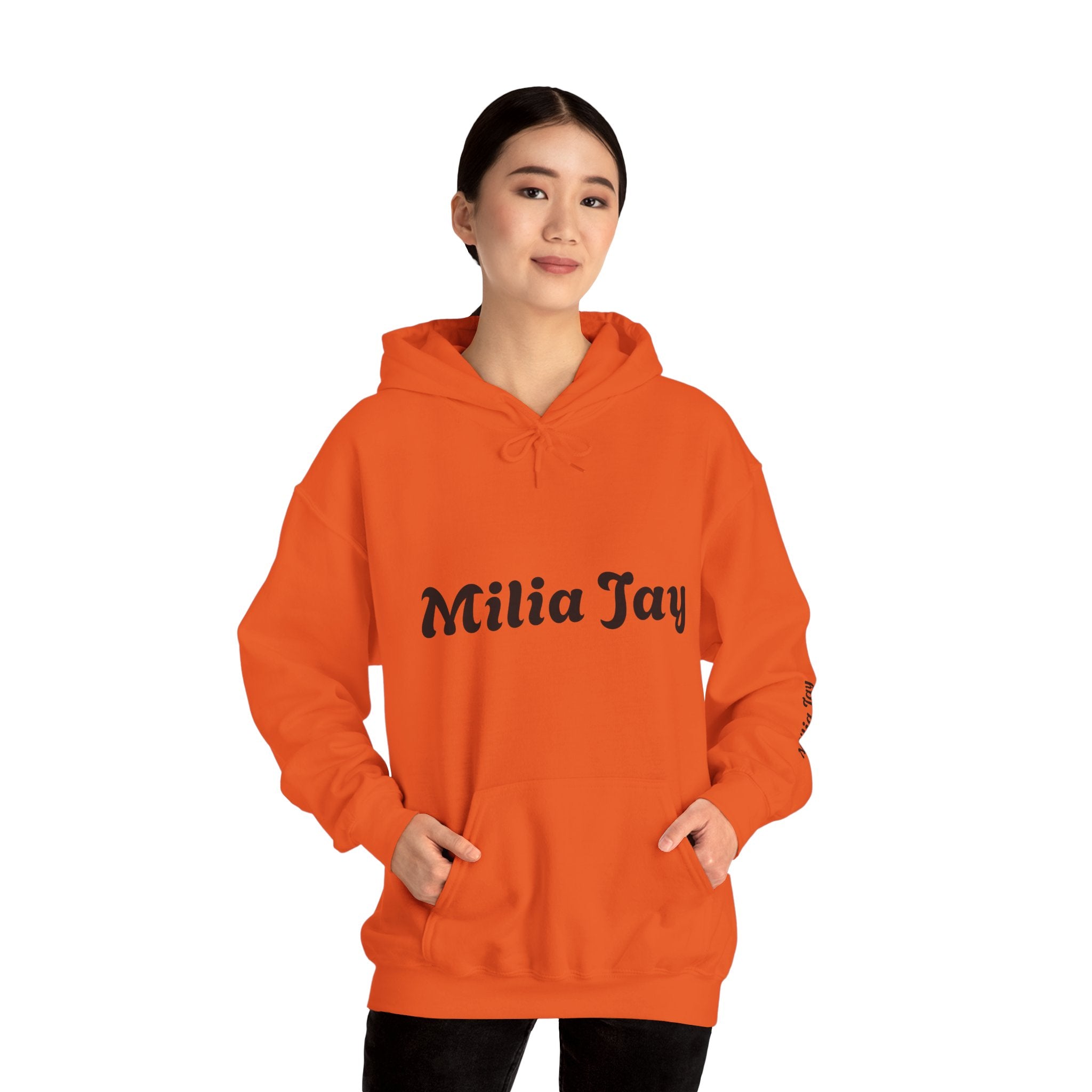 Milia Jay Hoodie with Red Heart Back