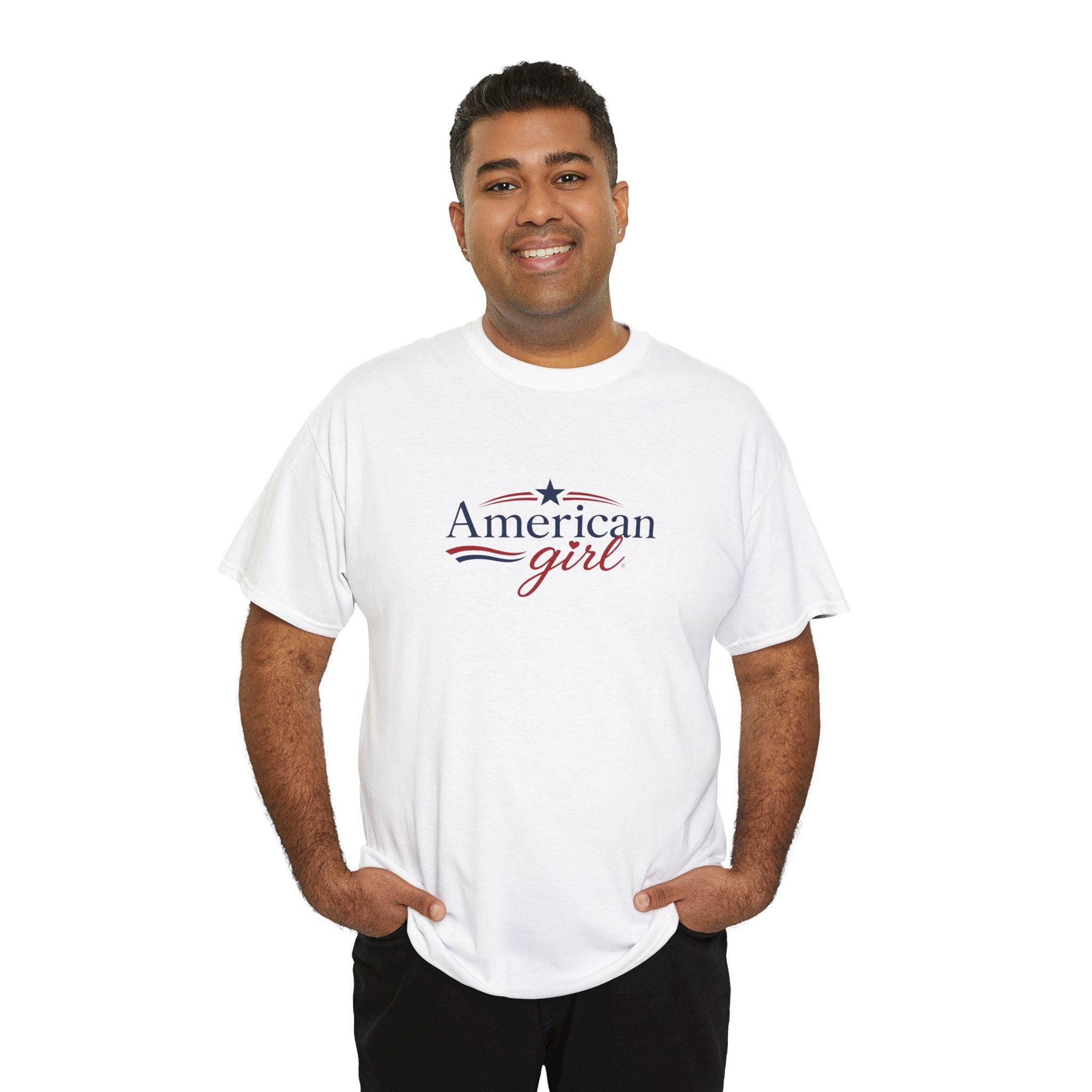 American Girl T-Shirt — Patriotic Stars & Script Tee