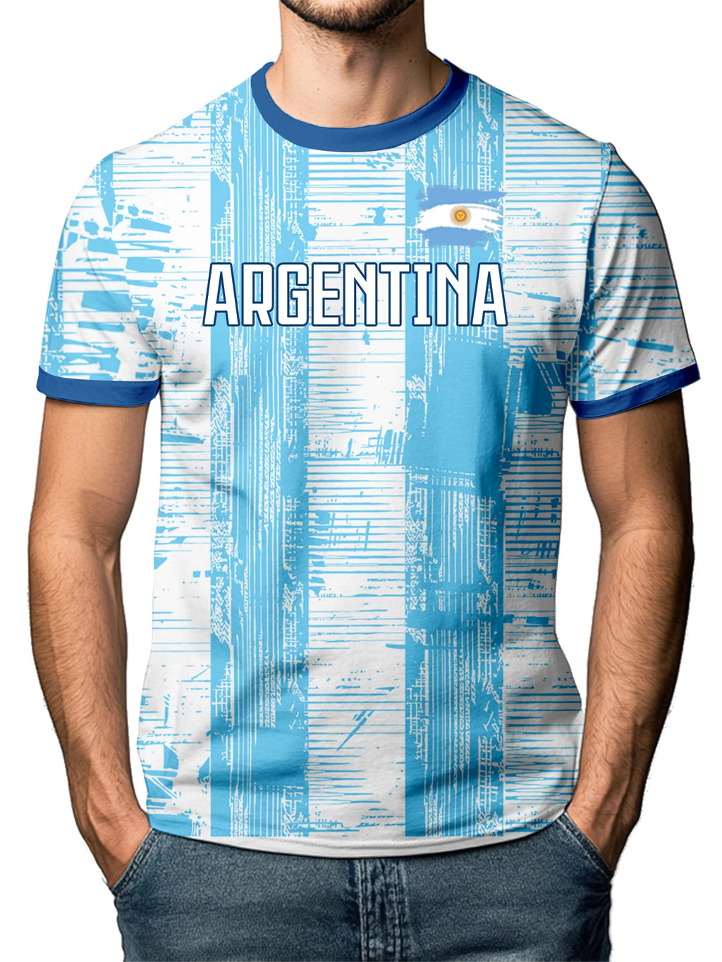 Unisex Custom Argentina Jersey 2026 World Cup – Personalized Name & Number Football Jersey | Breathable Quick-Dry Sportswear | Argentina World Cup 2026 Jersey.