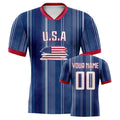Custom USA Soccer Jersey Personalized Football Shirt with Printed Name Number Soccer Team Jerseys for Women Men Youth Fans