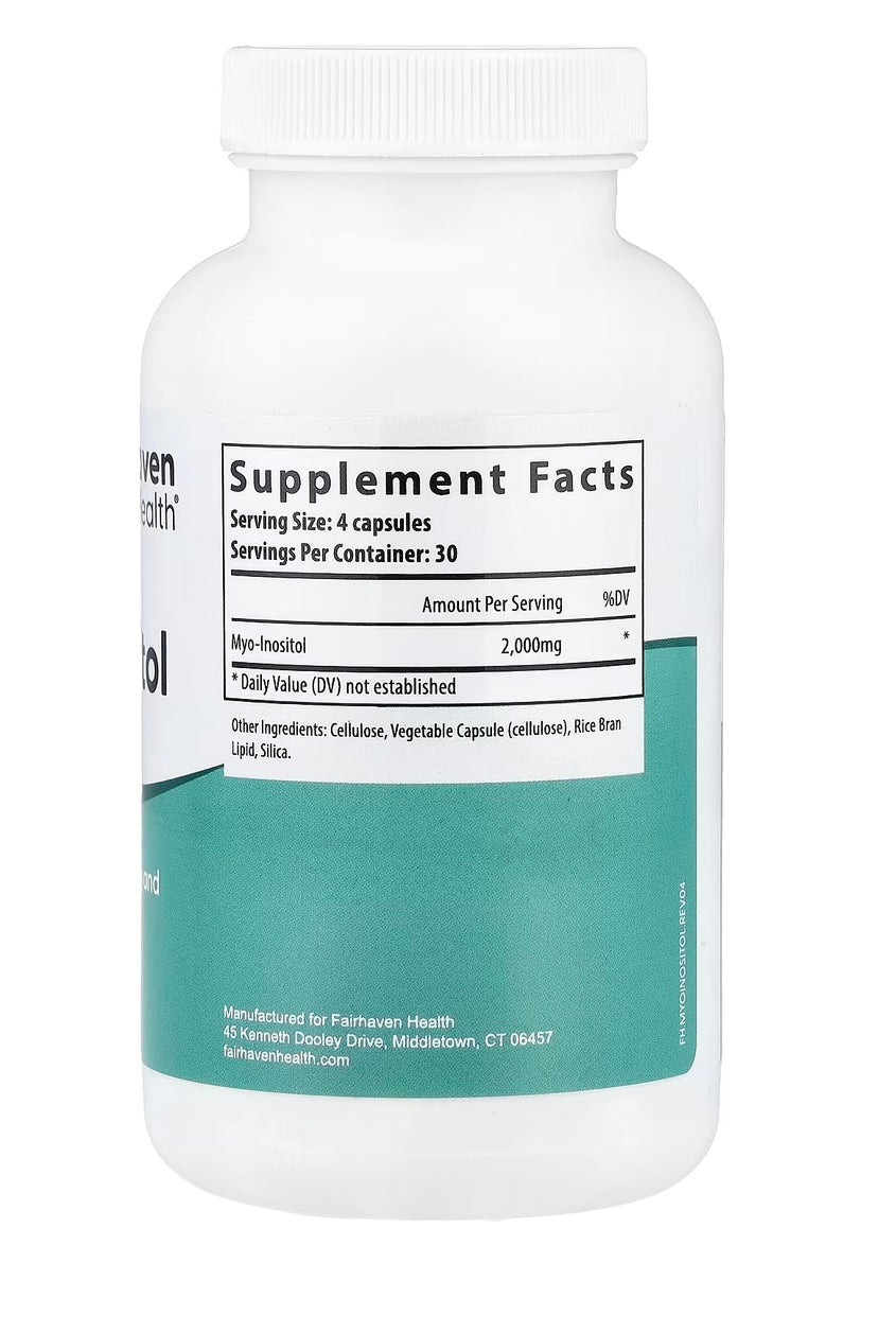 Myo-Inositol, 120 Capsules (500 mg per Capsule)