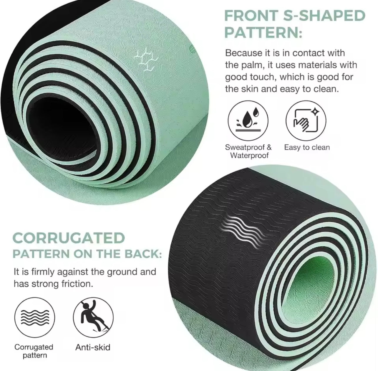 Milia Jay Premium TPE Yoga Mat – Non-Slip Fitness & Wellness Exercise Mat