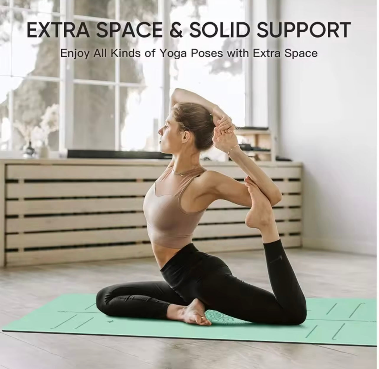 Milia Jay Premium TPE Yoga Mat – Non-Slip Fitness & Wellness Exercise Mat