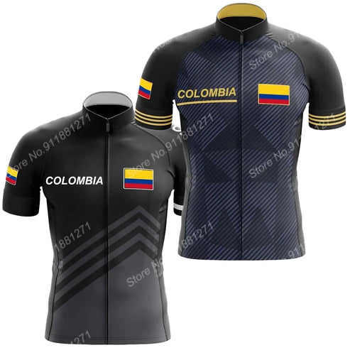 2024 Team Colombia Men Cycling Jersey Short Sleeve Summer Cycling Clothing Road Bike Shirt Bicycle Tops MTB Wear Uniform Maillot