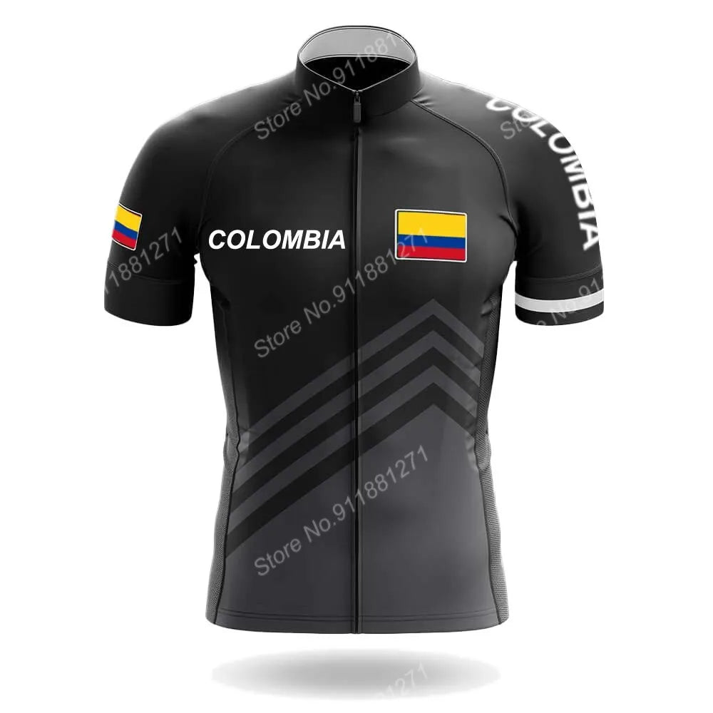 2024 Team Colombia Men Cycling Jersey Short Sleeve Summer Cycling Clothing Road Bike Shirt Bicycle Tops MTB Wear Uniform Maillot