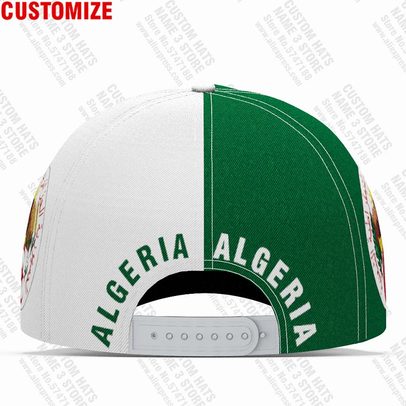 Algeria Baseball Cap Free Custom Name Number Dza Hat Islam Logo Arabic Algerie Arab Text Alger Travel Flag Algier Photo Headgear