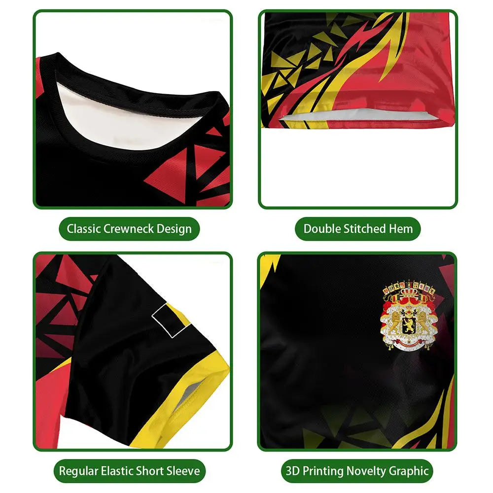 Belgium Football Jersey – Belgium Soccer Jersey | 3D Emblem Quick-Dry Breathable World Cup 2026 Fan Jersey (Men & Women)