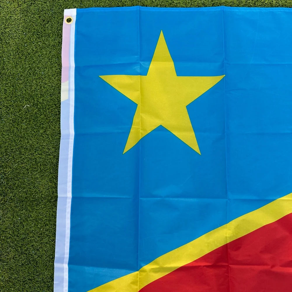 Congo flag 90X150cm Congo Democratic Republic of the Congo flag Banner 3x5 ft National flag Home Decoration flags