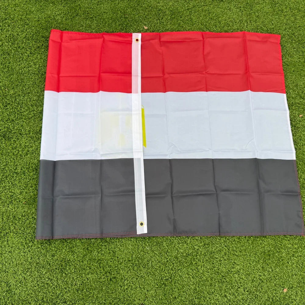 Egypt Flag 150x90cm Large 3x5 FT Egyptian National Flag with Eagle Emblem Polyester Double Stitched Outdoor Indoor Decoration