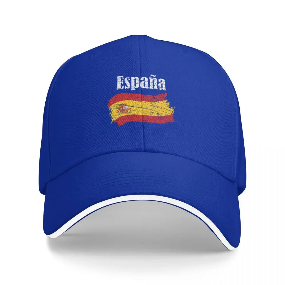 Espana Spanish Flag Vintage Graphic - Spain Lovers Tourists Souvenir Cool National Gift Baseball Cap Sun Cap Visor Mens Women's