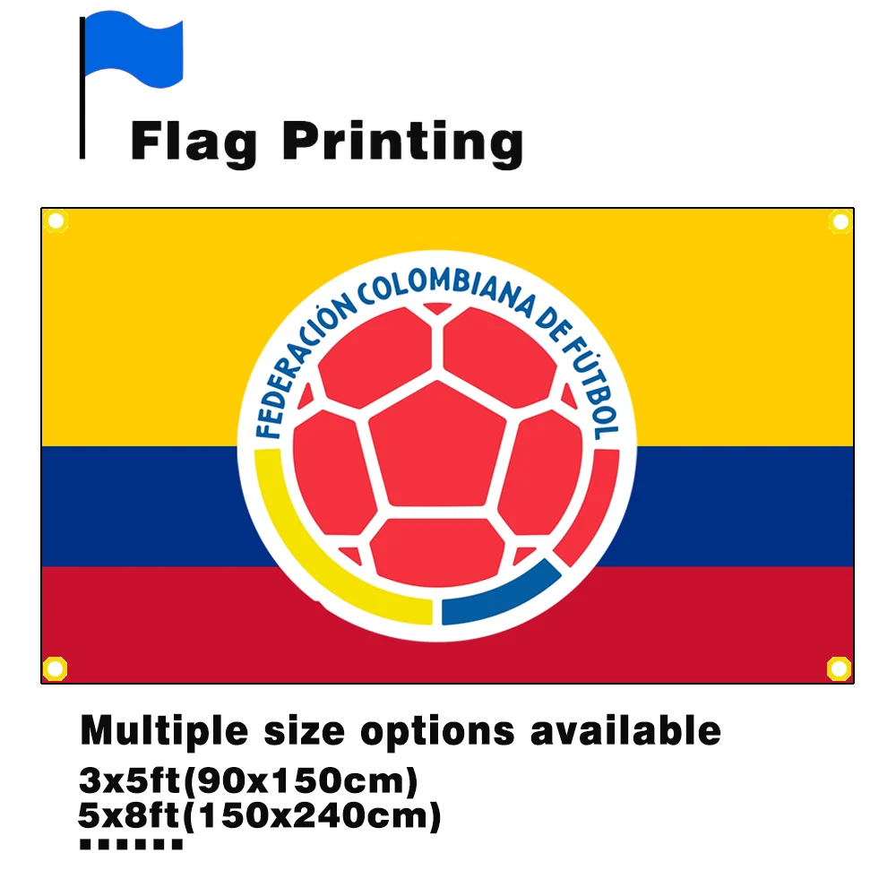 Colombia Flag Banner – 2026 World Cup Fan Cheering Flag, Colombia National Team Supporters Flag