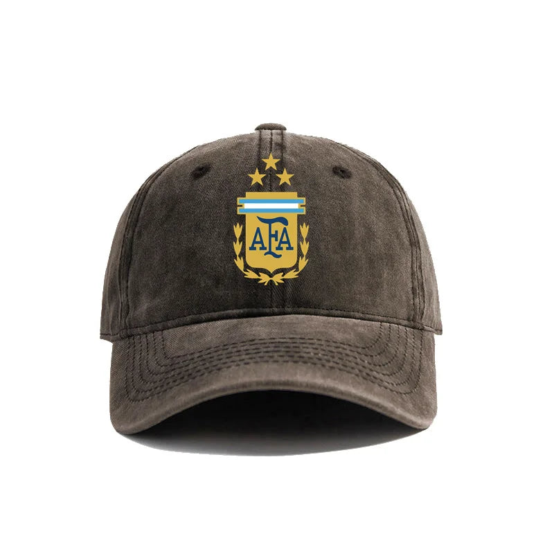 Argentina Baseball Cap – Distressed Vintage Dad Hat | 3 Stars Embroidered Cotton Adjustable Summer Outdoor Cap for Men