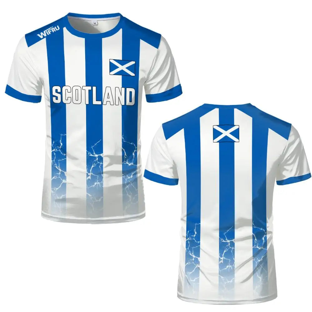 Scotland Flag Printed Jersey Men Fashion Football T-shirt Men's And Women's Casual Quick-drying And Breathable Training Uniform