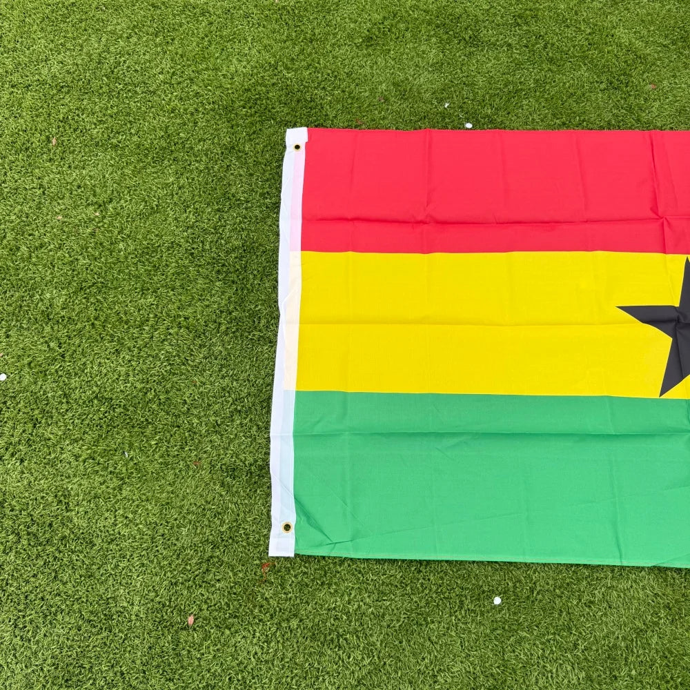 Ghana Flag 150x90cm Large 3x5 FT Ghanaian National Flag Polyester Double Stitched Outdoor Indoor Decoration
