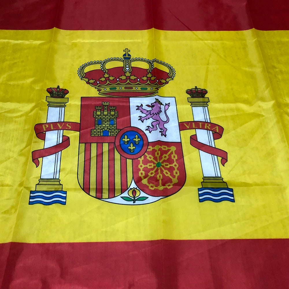Spain National flag 60x90cm 90x150cm Polyester No Fade ESP ES Espana Spanish Flag hanging Banner for Celebration big flags