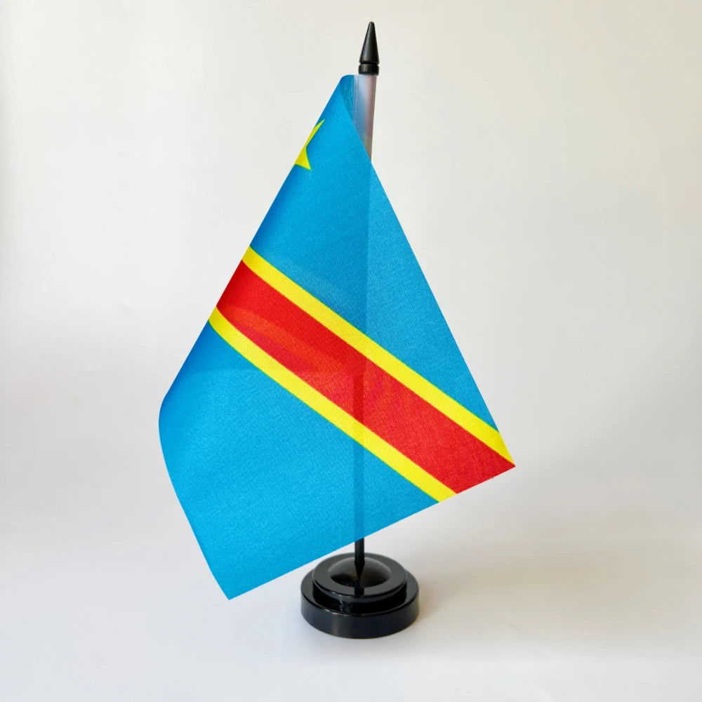 14x21cm Office Desk Flag Of Congo Flag Flag The Republic Of Congo National hanging Flag banner standard Hanging Banner