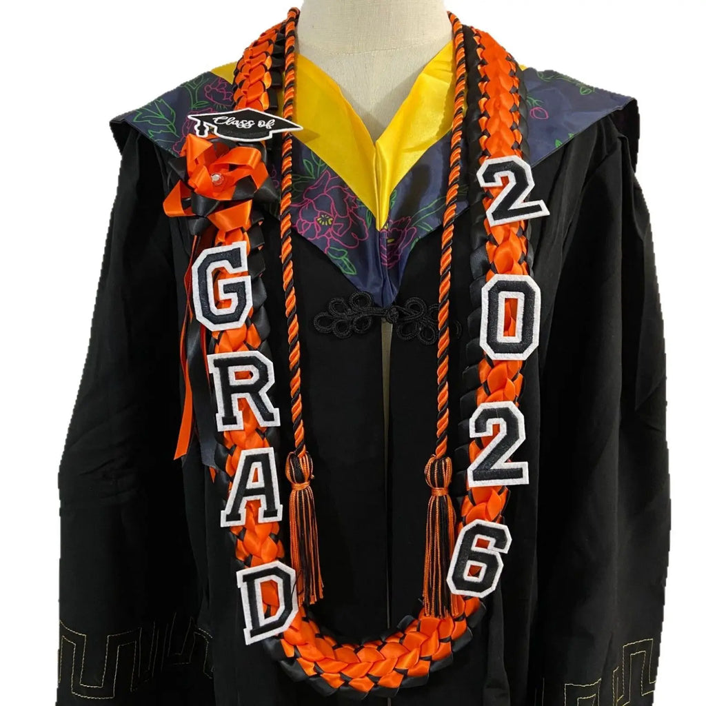 Floral Graduation Sash & Stole – Elegant Graduation Gown Sash for College & University Ceremonies