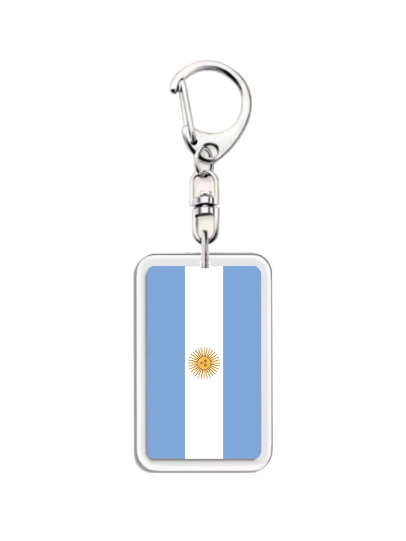 Argentina National Flag Acrylic Keychain – Trendy Bag Charm & Car Key Ring | Backpack Accessory Gift for Friends