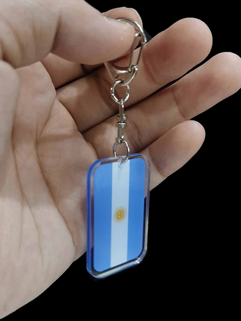 Argentina National Flag Acrylic Keychain – Trendy Bag Charm & Car Key Ring | Backpack Accessory Gift for Friends
