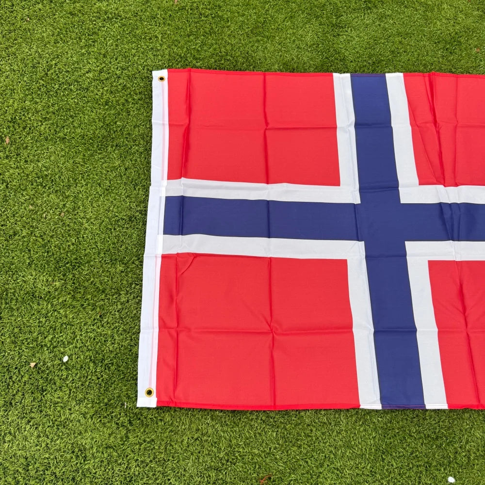 Norway Flag 150x90cm 3x5 FT Norwegian National Flag Red White Blue Cross Polyester Double Stitched Outdoor Indoor Decoration