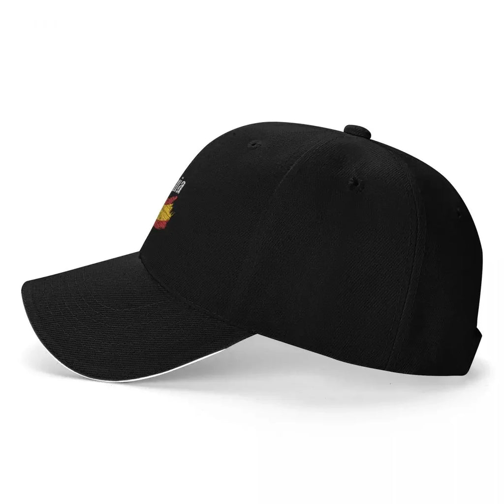 Espana Spanish Flag Vintage Graphic - Spain Lovers Tourists Souvenir Cool National Gift Baseball Cap Sun Cap Visor Mens Women's