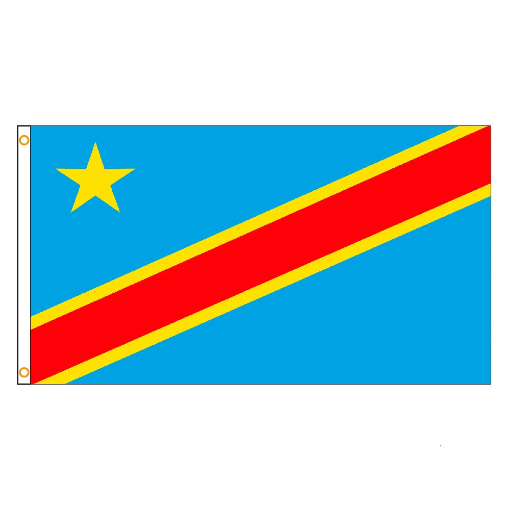 FLAGLINK 90X150CM Democratic Republic Congo Flag For Decoration