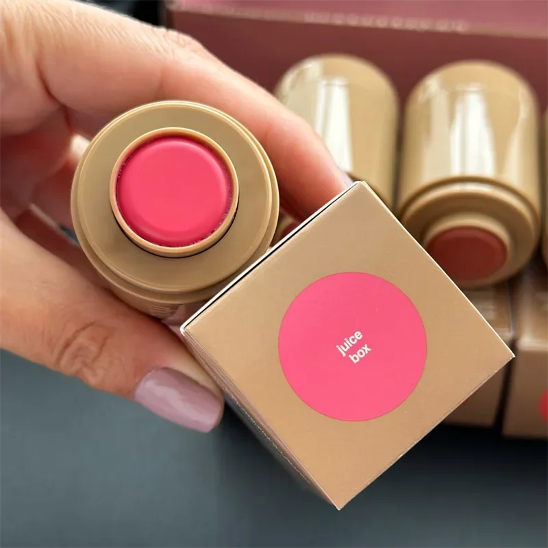 rhode pocket blush Inspired Cream Blush Stick & Lip Gloss Phone Case for iPhone 16 & 17 – SALTY TAN Raspberry Espresso Makeup INS Style