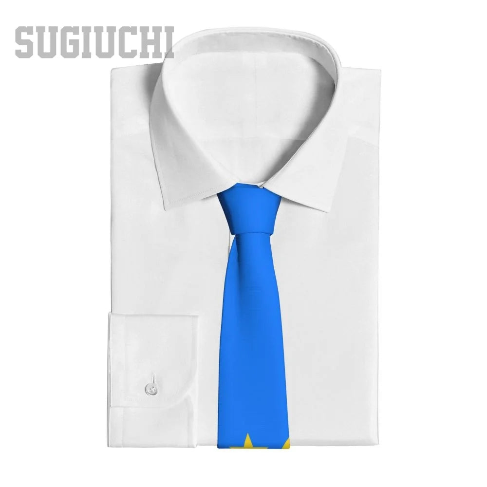 Democratic Republic Of Congo Flag Emblem Men Women Neck Ties Casual Plaid Tie Suits Slim Wedding Party Business Necktie Gravatas