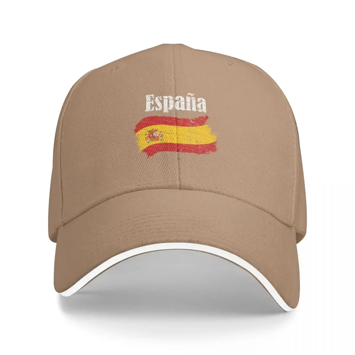 Espana Spanish Flag Vintage Graphic - Spain Lovers Tourists Souvenir Cool National Gift Baseball Cap Sun Cap Visor Mens Women's