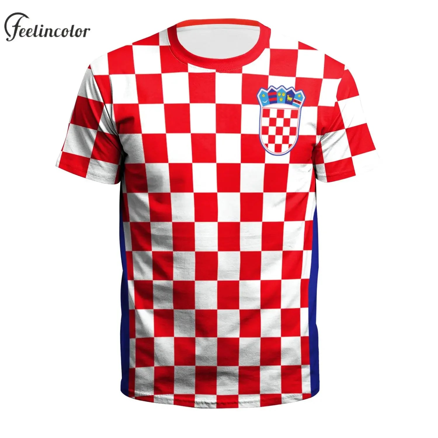2026 Jersery Croatia T-Shirt for Men HR Flag Tee Shirts Fashion 18 Soccer Top Red White Grids Football Jerseys Unisex Clothing