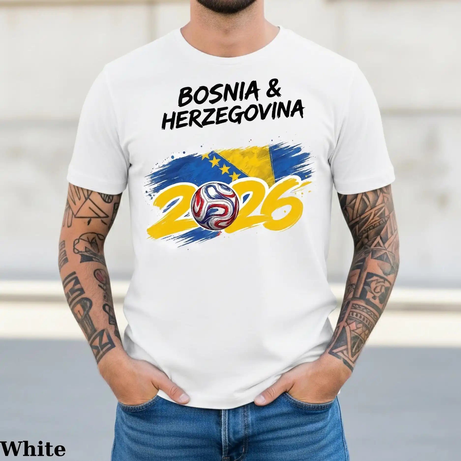 Bosnia 2026 Soccer Shirt Bosnia & Herzegovina T-shirt Zmajevi Fan Gift Bosnian Flag Football Tee Summer Men Cotton T-shirt Y2K
