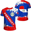 3D Paraguay Flag Pattern Men's T-shirt, Suitable for Summer Casual Wear, Quick-drying and Breathable Men's Short-sleeved Shirt