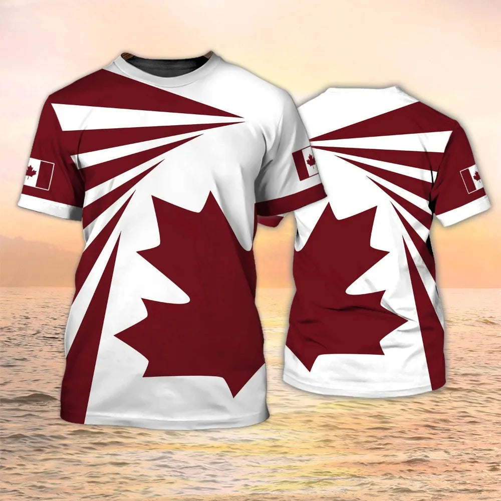 Canada Flag Maple Leaf T-Shirt – 2026 World Cup Canada Shirt, Canadian Soccer Jersey, Unisex Men Women Kids Football Tee Streetwear