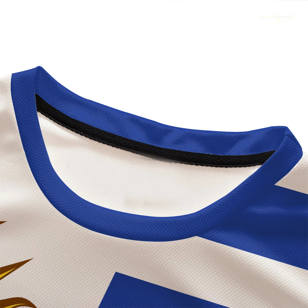 Uruguay Flag Football T-shirts Gym Sports Men & Women Short-sleeved T-shirt Gift for Soccer Fans Uruguayan Badge 3D Printed Tees