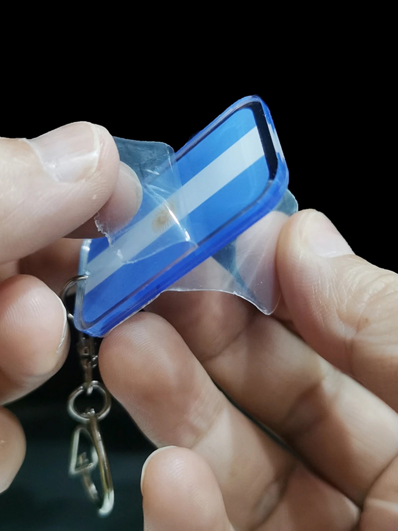 Argentina National Flag Acrylic Keychain – Trendy Bag Charm & Car Key Ring | Backpack Accessory Gift for Friends