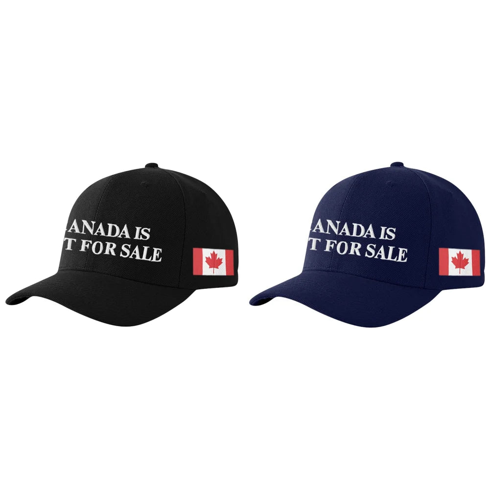 Canada Is Not For Sale Hat – Adjustable Vintage Baseball Cap, Canada Flag Streetwear Trucker Cap for Men & Women