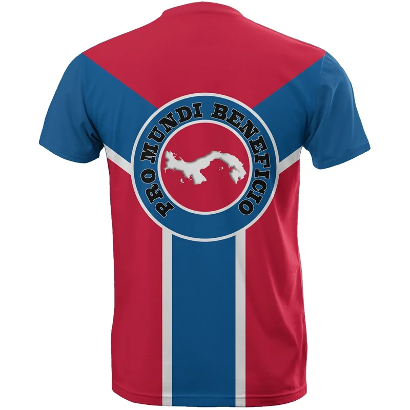 Fashion Panama Flag Pattern T Shirt For Men Sports Gym T-shirt Tops Summer Street 3D Printed Short Sleeves Casual Loose Tees