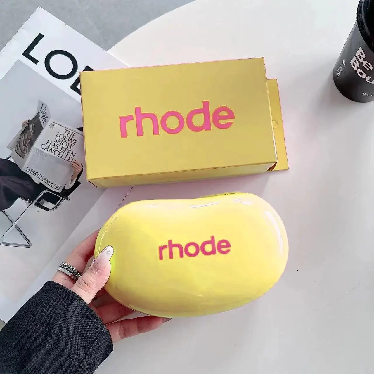 Fashion RHODE Limited Cosmetic Colorful Soft Silicone Waterproof Makeup Bag Convenient for Storing Items Gift Package with Box