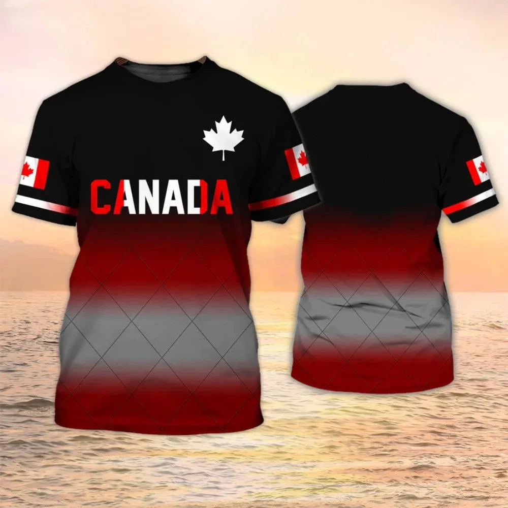 Canada Flag Maple Leaf T-Shirt – 2026 World Cup Canada Shirt, Canadian Soccer Jersey, Unisex Men Women Kids Football Tee Streetwear