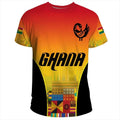 2026 Ghana Flag Pattern T-shirt Fashion Ghana Emblem Printed Parent Child T-shirt Daily Dashiki Gym Sportswear Top Clothing