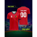 Portugal Jerseys Pattern T-Shirt For Men Football Customized 3D Printed Short Sleeve Top Summer Loose O-Neck T Shirts Sport Tees
