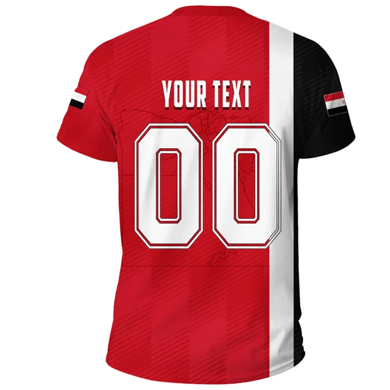 Egypt Flag Men's T-shirt 3D Printed Egyptian EG National Emblem Tops Short Sleeve O-Neck Oversized Sports Tee Shirts Clothing