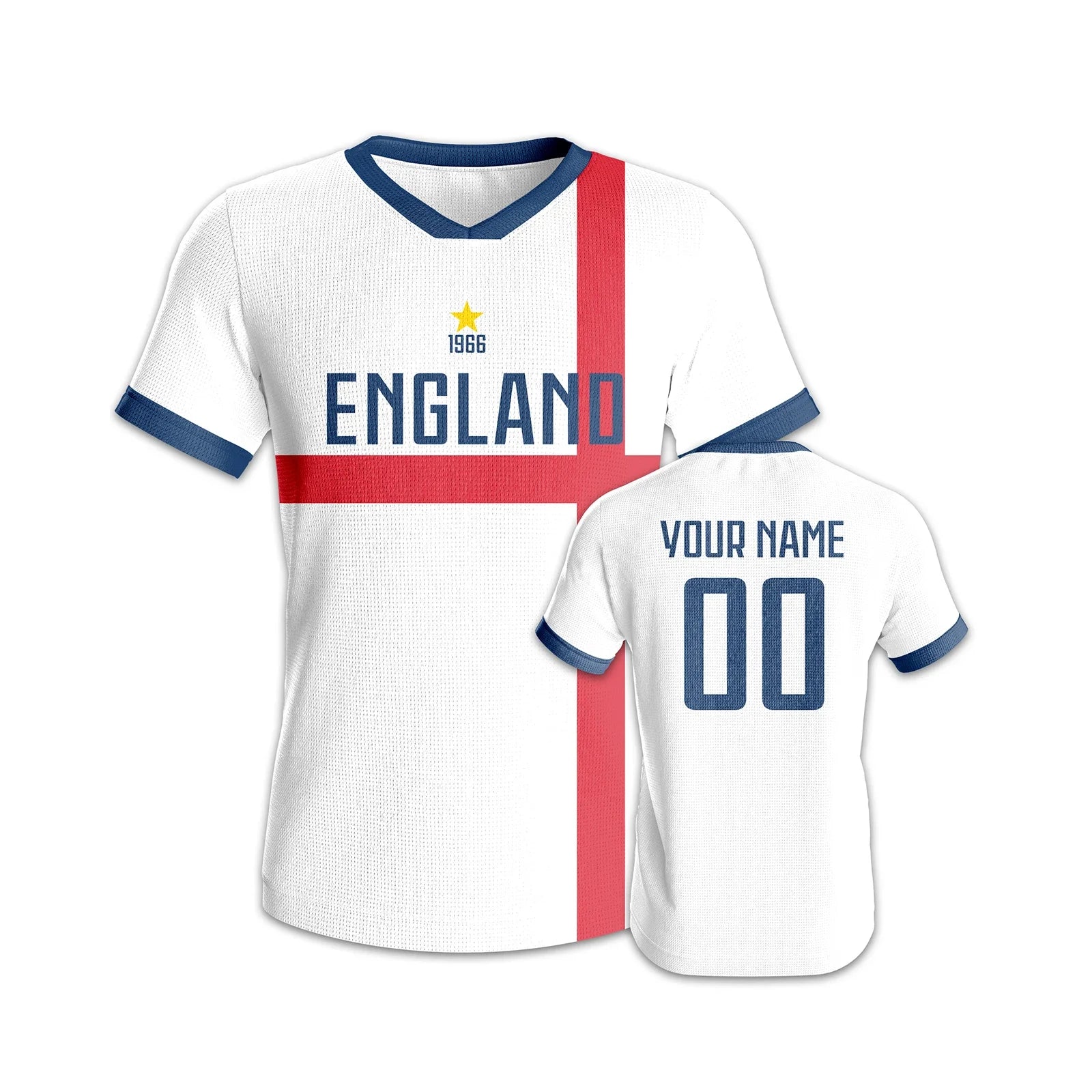 Custom England Soccer Jersey Breathable Team Training Football Shirt Personalized Name Number Jerseys for Men Beach surfing
