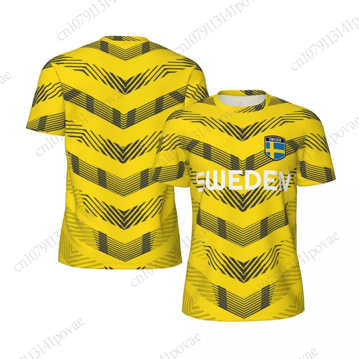 Sweden Flag T-shirts Men Women Mesh Clothing Sports Breathable For Running Bike Tennis Fitness