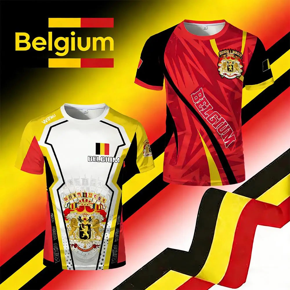 Belgium Football Jersey – Belgium Soccer Jersey | 3D Emblem Quick-Dry Breathable World Cup 2026 Fan Jersey (Men & Women)