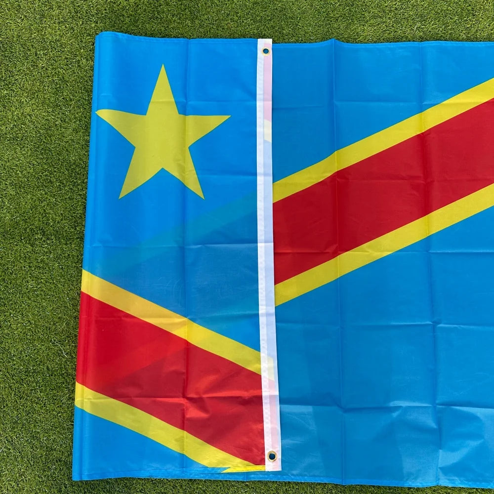 Congo flag 90X150cm Congo Democratic Republic of the Congo flag Banner 3x5 ft National flag Home Decoration flags