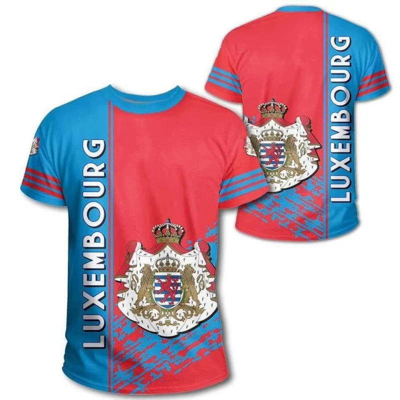 Haiti Flag Pattern T-Shirt For Men Customized Name 3D Printed Tees Summer Casual Loose T Shirts Round Neck Tops Short Sleeves