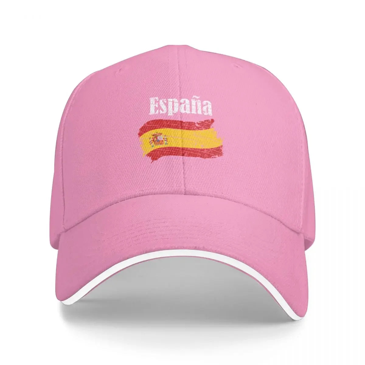 Espana Spanish Flag Vintage Graphic - Spain Lovers Tourists Souvenir Cool National Gift Baseball Cap Sun Cap Visor Mens Women's