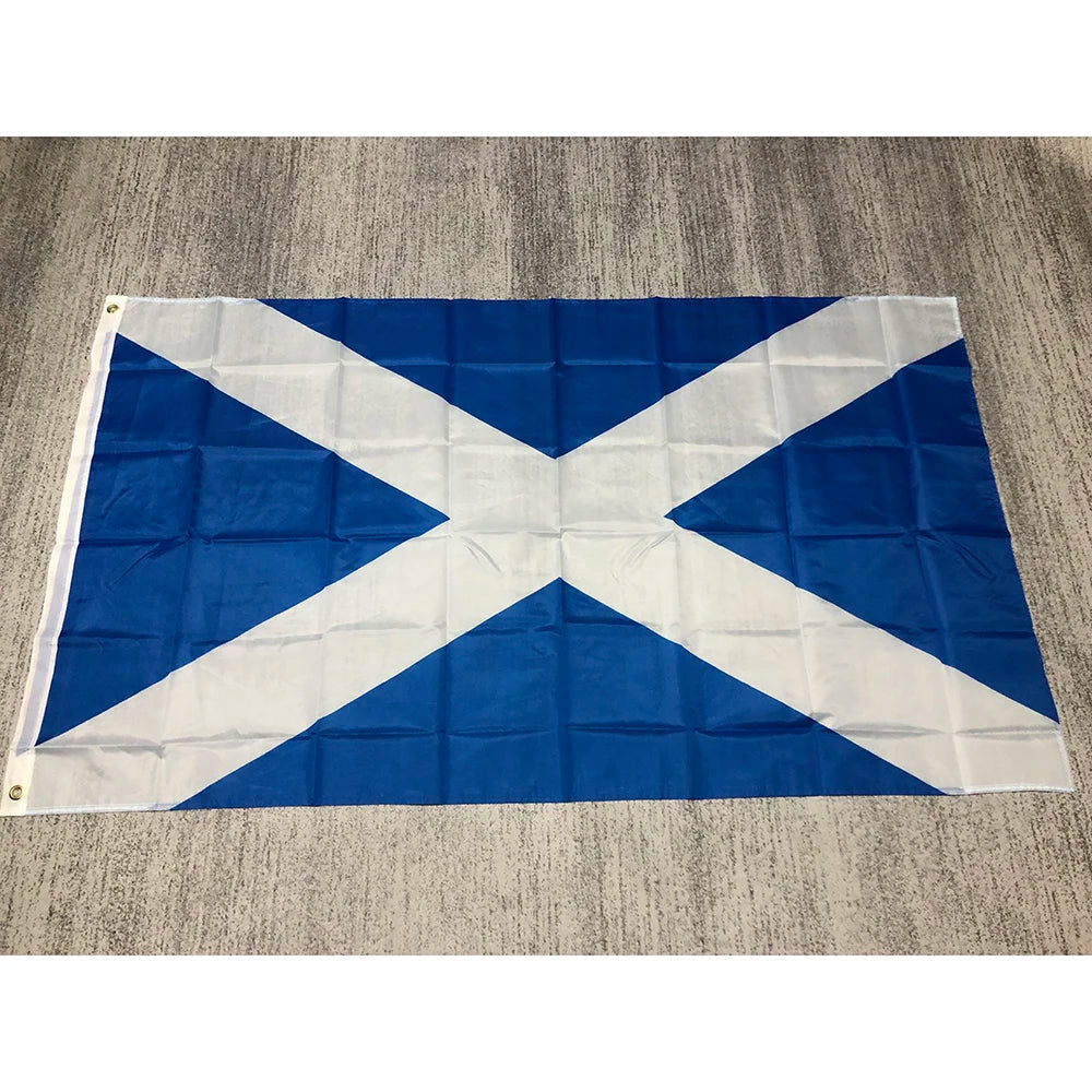 Scotland flag 90x150CM 3x5fts double penetration polyester Scottland Scotland Cross Flag Saint Andrew Banner For Decoration