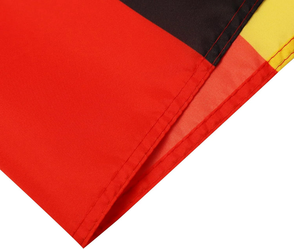 Germany Flag 3x5 Ft 100D Polyester German Banner with Two Metal Grommets Fade Resistant Vivid Colors 150x90 Cm